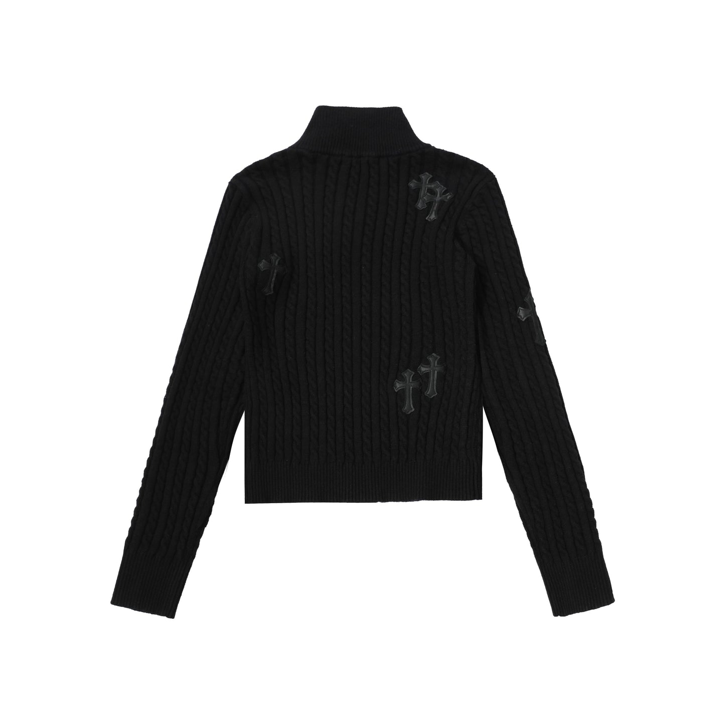 Fuzzy Pup | Striped Knit Cardigan with Dog Embroidery - Luxuryurbanwear