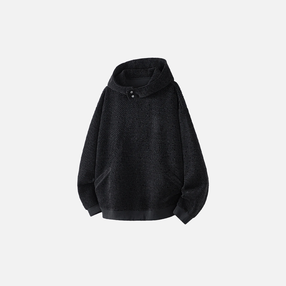 Y2K Lazy Style Striped Oversized Knit Hoodie - Luxuryurbanwear