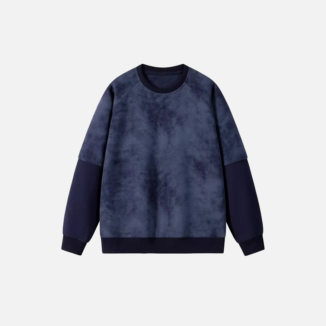 Y2K Style Fake Two Piece Crewneck Sweatshirt - Luxuryurbanwear