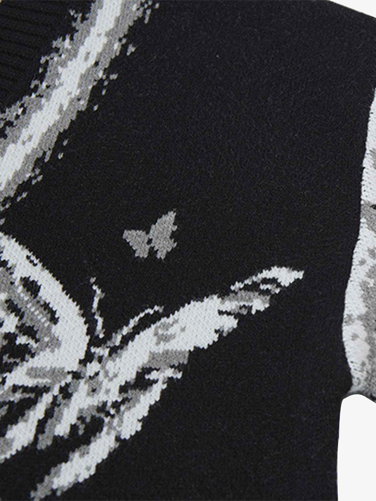Retro Butterfly Gradient Knit Cardigan Sweater