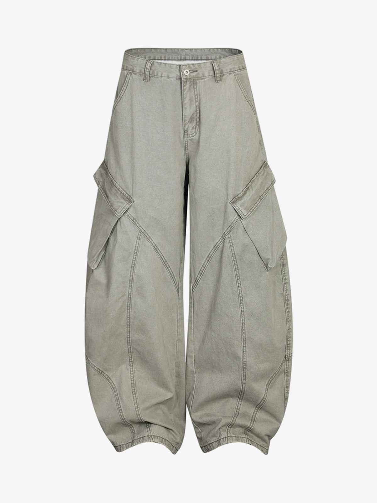 Patchwork Multi-Pocket Workwear Casual Machete Pants