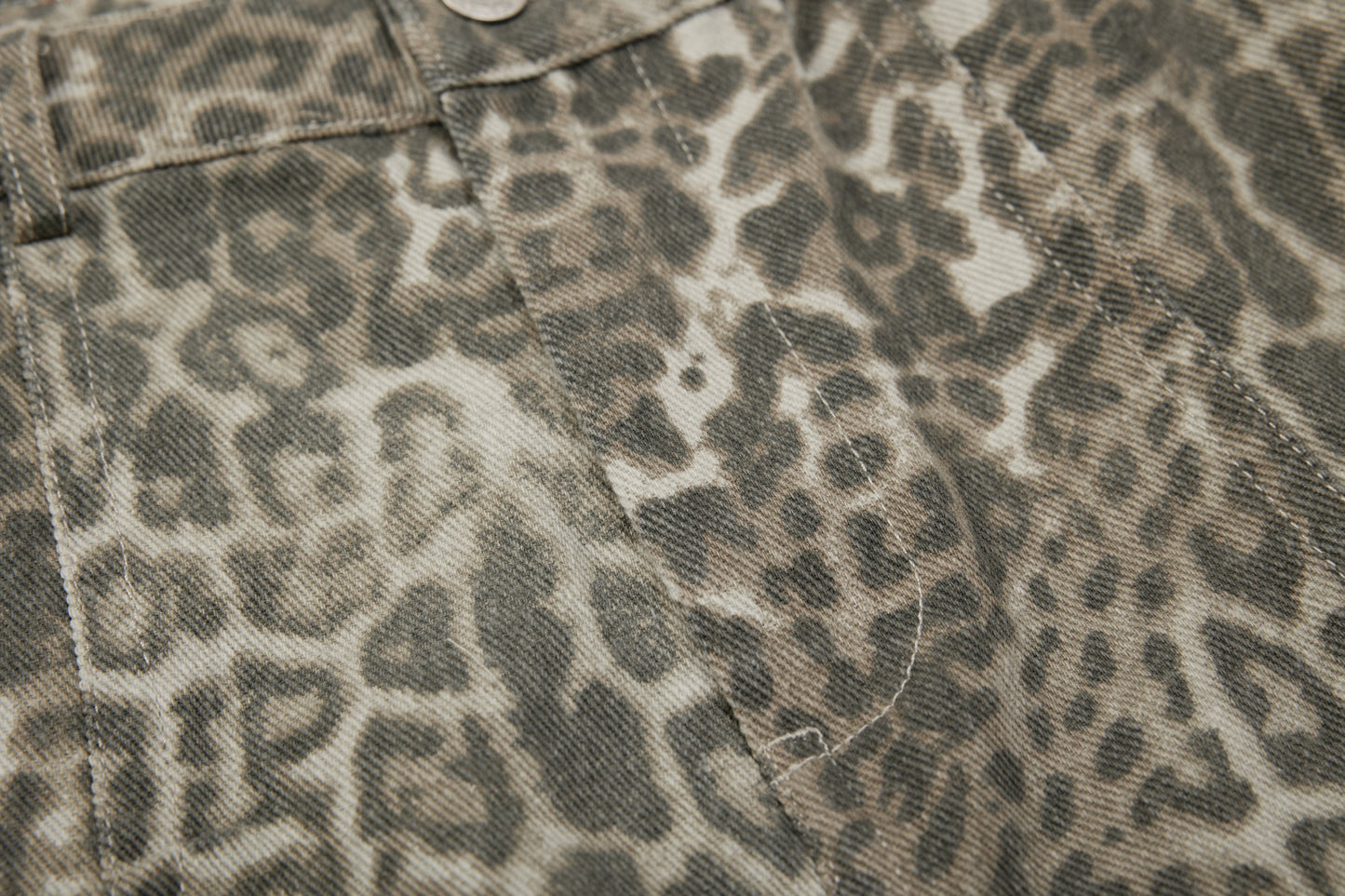 Leopard Print Baggy Jeans - Rockstar Aesthetic Streetwear Denim | LuxuryUrbanwear - Luxuryurbanwear
