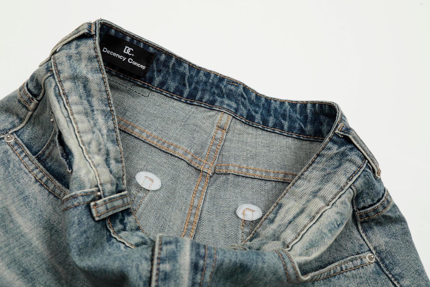 Sky Fade | Soft-Wash Wide Jeans - Luxuryurbanwear