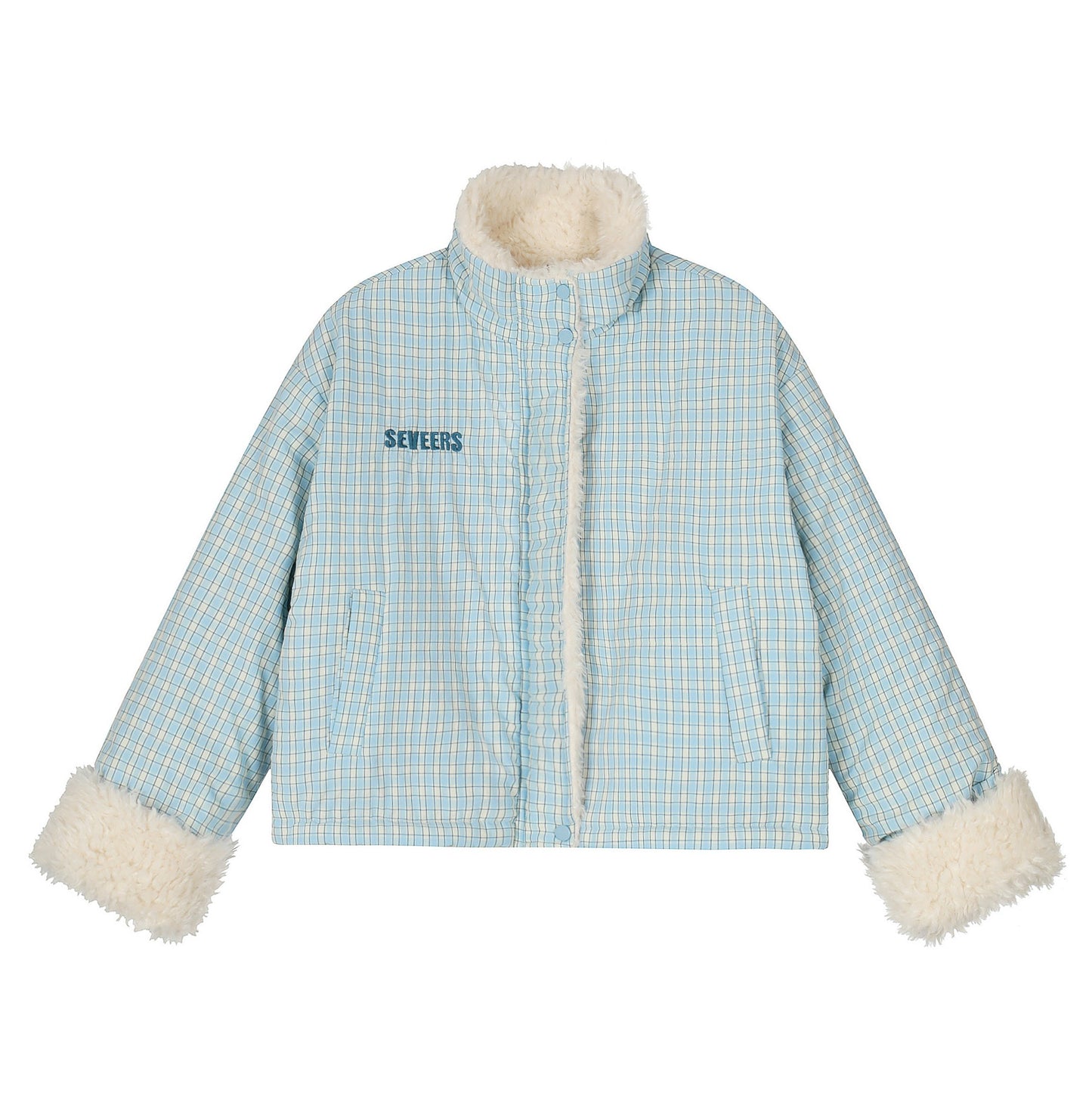 Double Cozy | Reversible Check & Fleece Jacket - Luxuryurbanwear