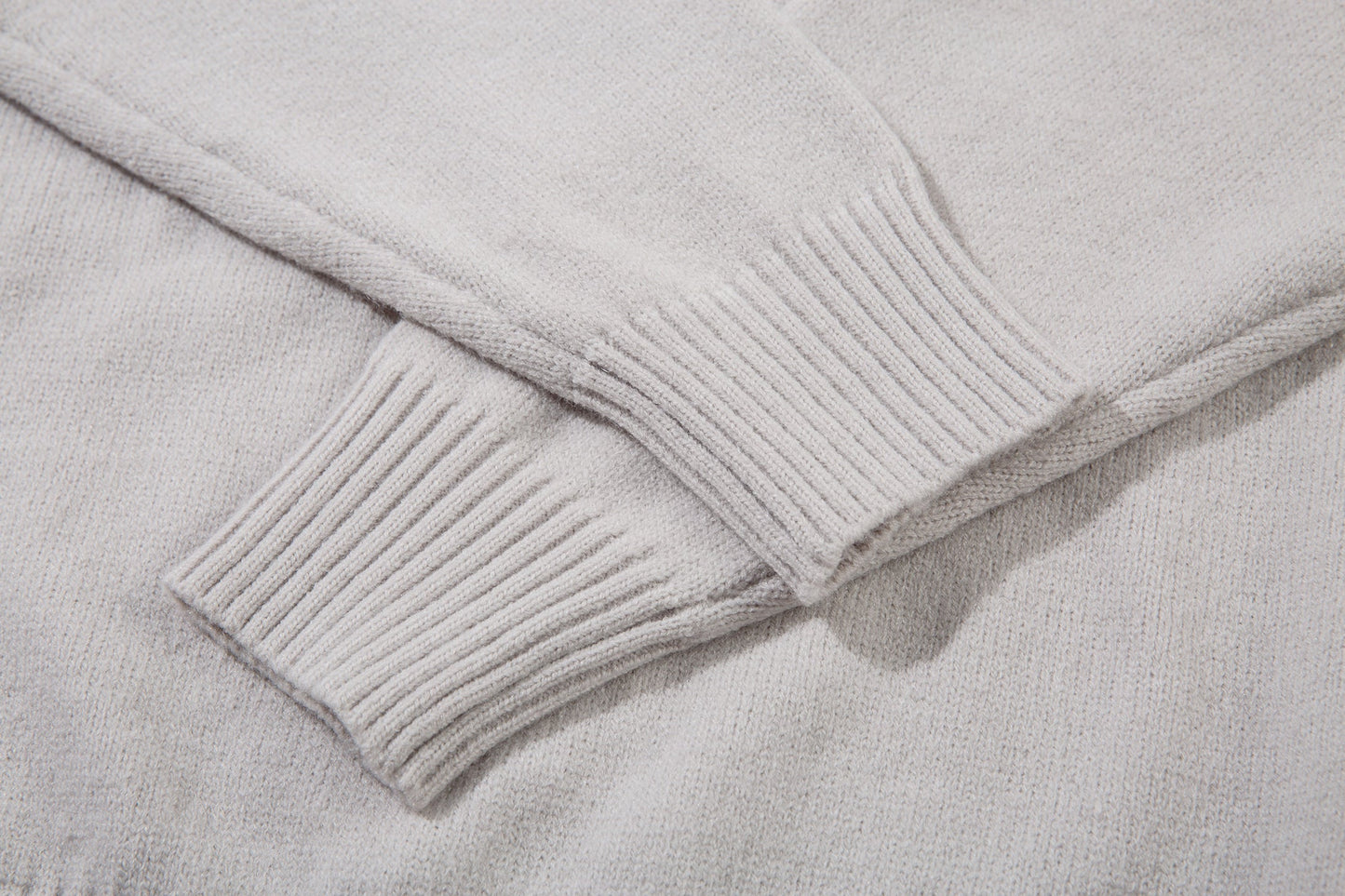 Varsity Button | Mock Neck Knit Sweater - Luxuryurbanwear