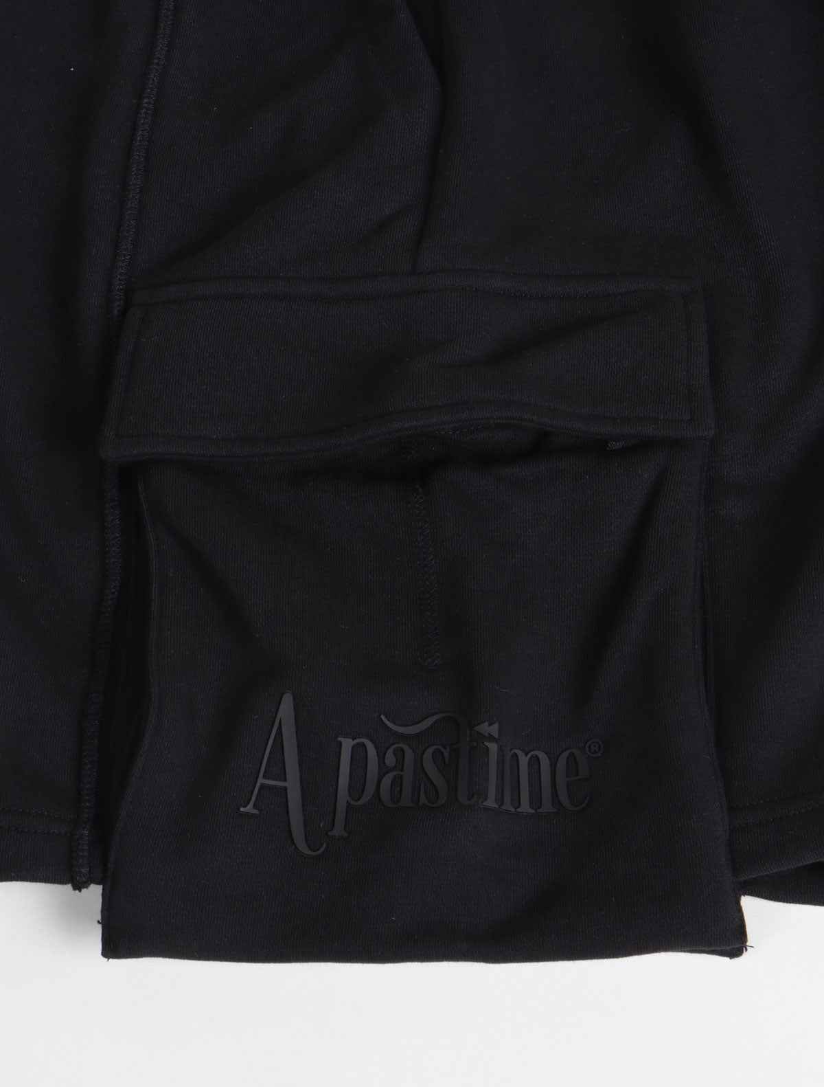 Apastime Vacation in Portugal French Terry Belted Shorts - Black