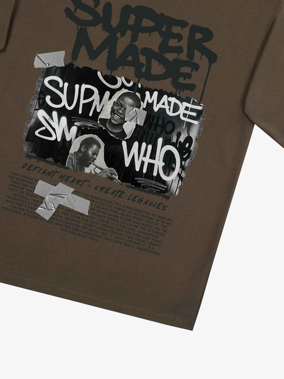 Streetwear Graffiti Character Collage Graphic T-Shirt