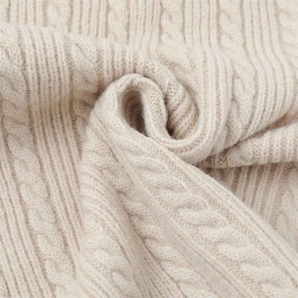 Y2K Trendy Cozy Zip-Up Long Sleeve Sweater
