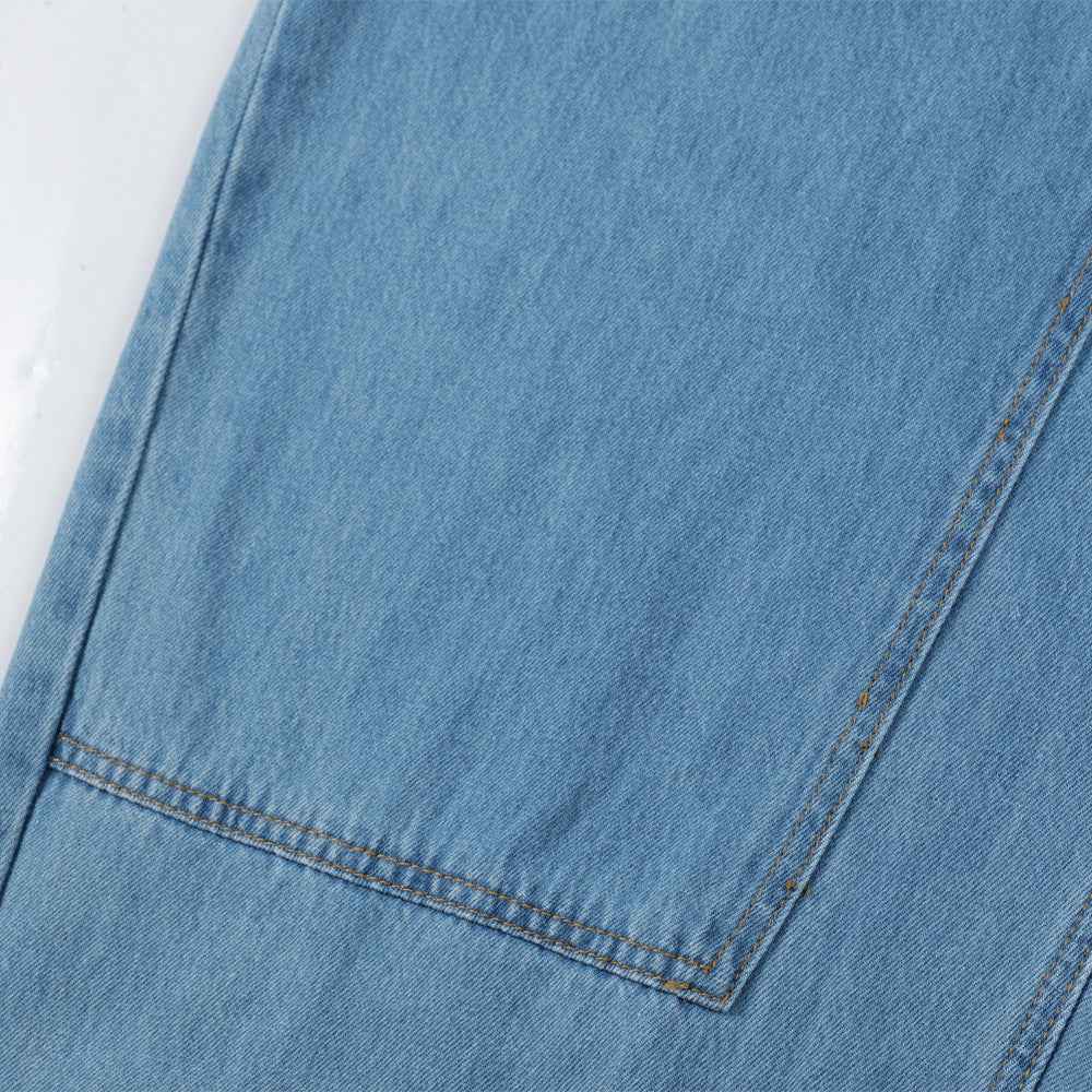 Distressed Streetwear Denim Wide-leg Cargo Jeans