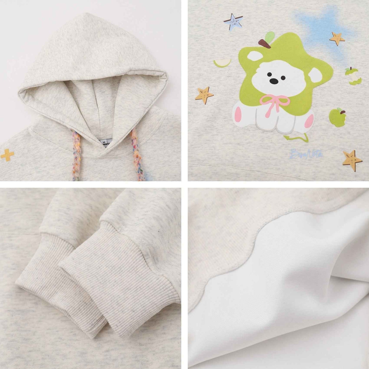 American Style Retro Dog Print Loose Hoodie