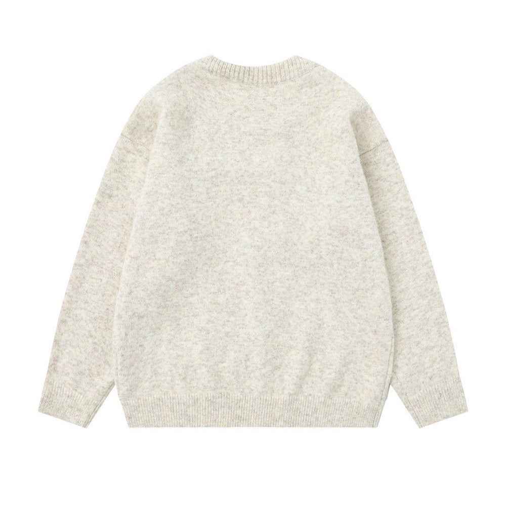Cozy Oversized Bow Design Knit Sweater