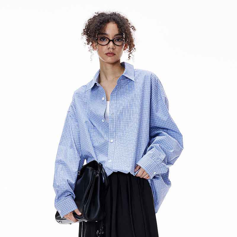 Retro Streetwear Cotton Casual Plaid Fall Shirt