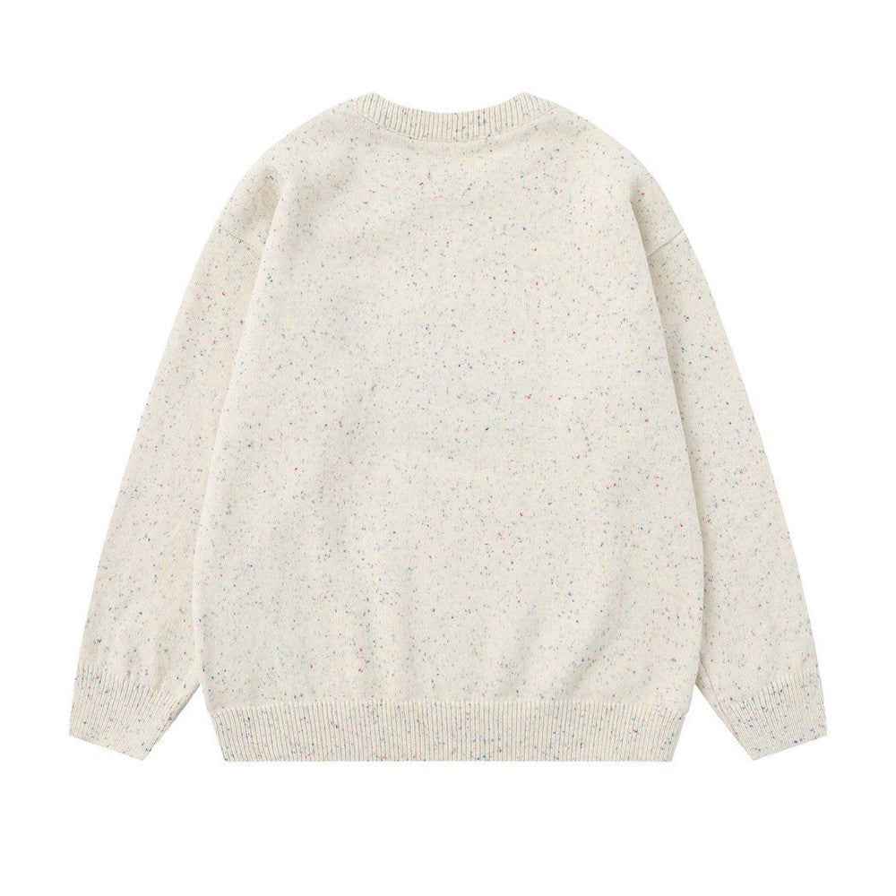 Y2k Retro Colorful Letter Round Neck Sweater