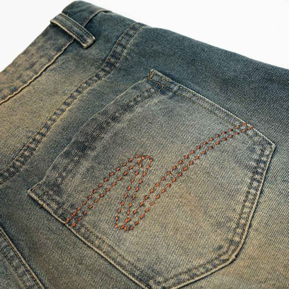 Distressed Hip Hop Wide Leg Denim Jeans