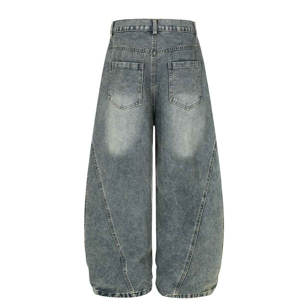 Y2K Vintage Patchwork Leopard Print Wide Leg Jeans