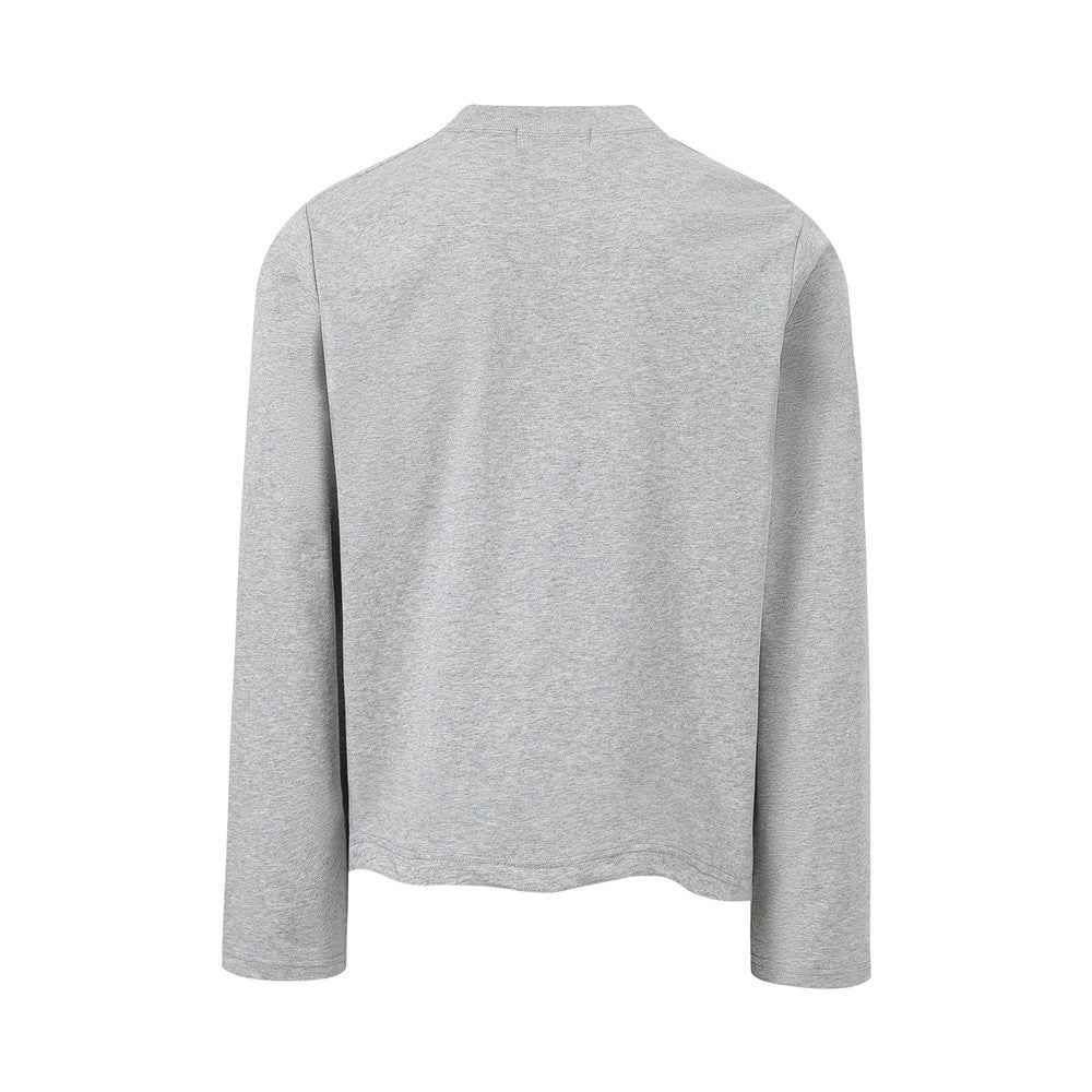 Dark Edgy Vintage Character Print Long-Sleeve T-Shirt