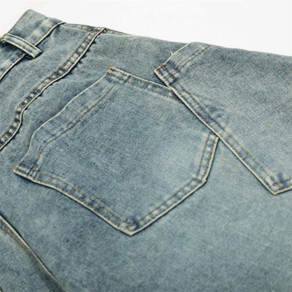 Y2K Vintage Washed Punk Cargo Denim Jeans