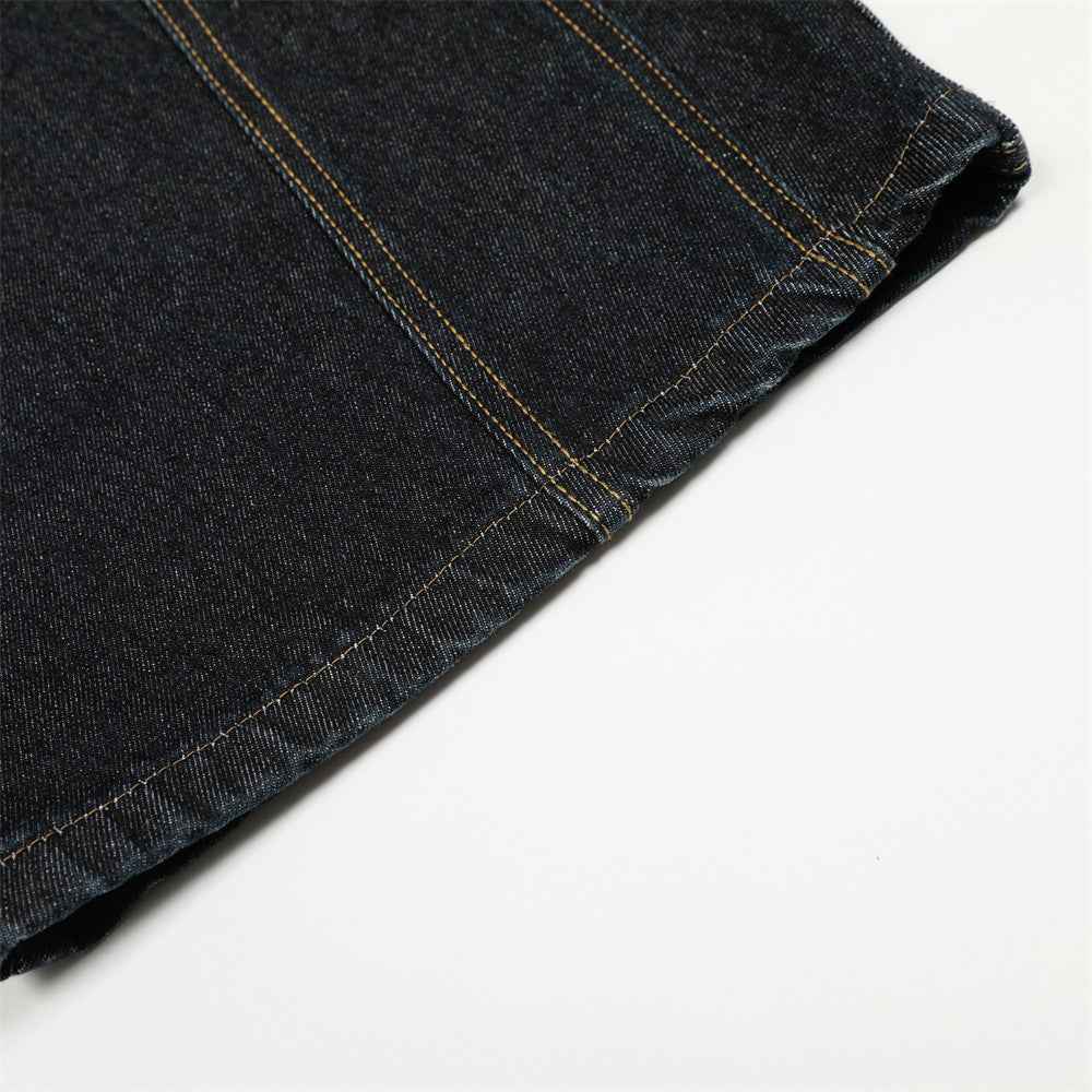 Streetwear Men Stylish Loose Fit Denim Knife Jeans