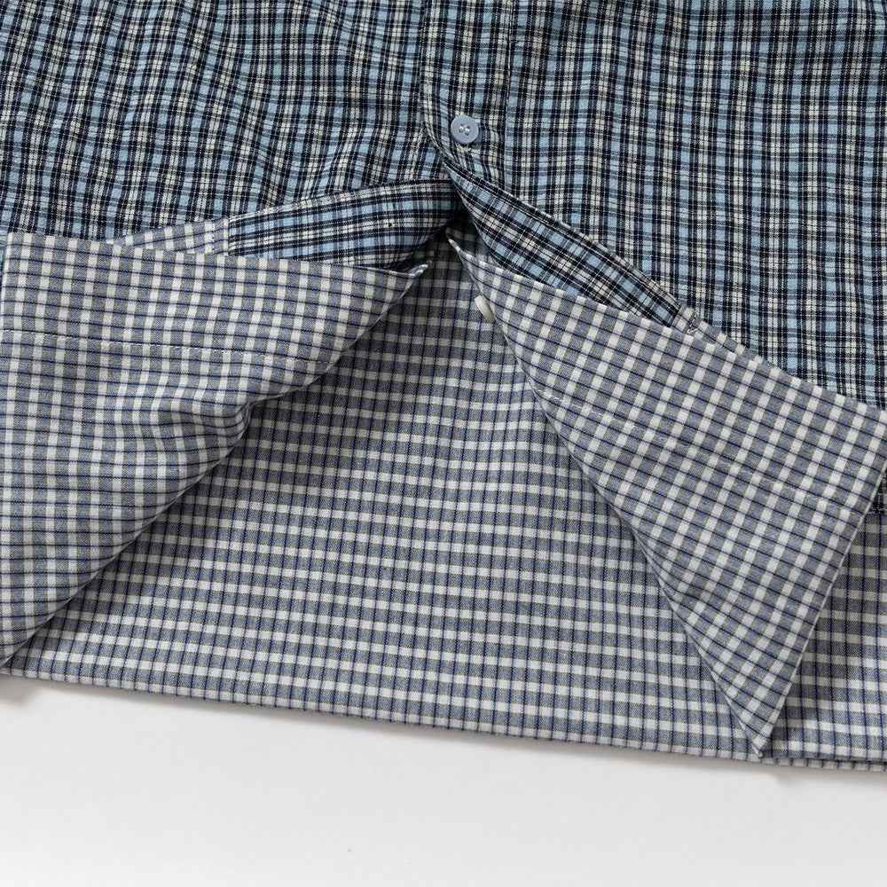 Stylish Detachable Plaid Long Sleeve Shirt