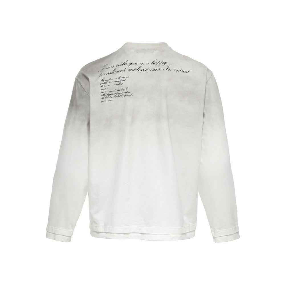 Y2K Grunge Painted Dark Print Long Sleeve T-Shirt