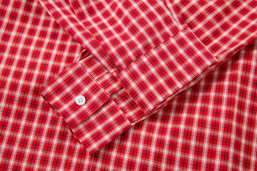 Y2K Men Retro Stylish Plaid Long Sleeve Casual Shirt