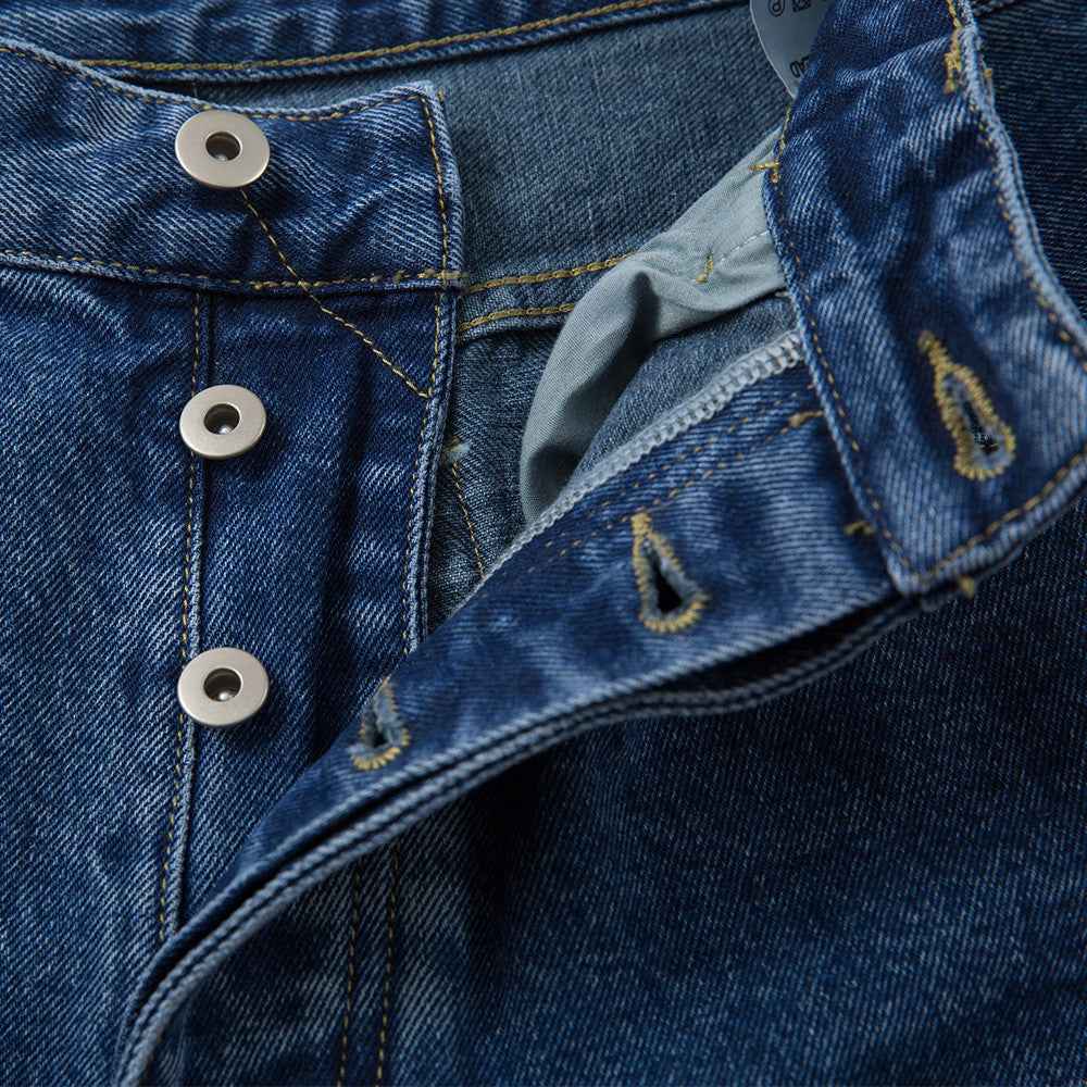 Y2K American Style Button-Fly Denim Straight Leg Jeans