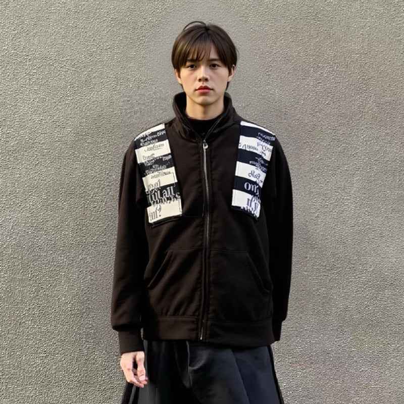 Polished Look Colorful Striped Hooded Sweatshirt