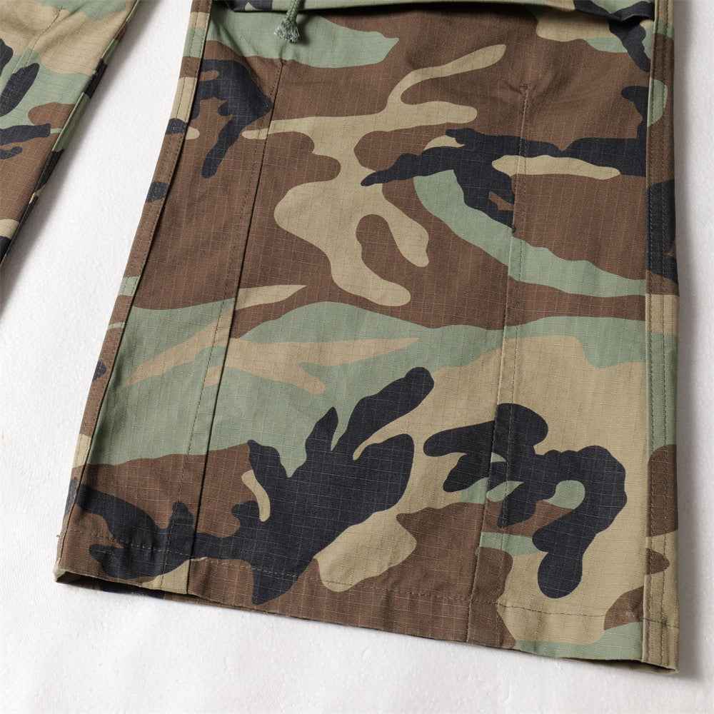 Elevated Camouflage Loose Wide Leg Cargo Pants