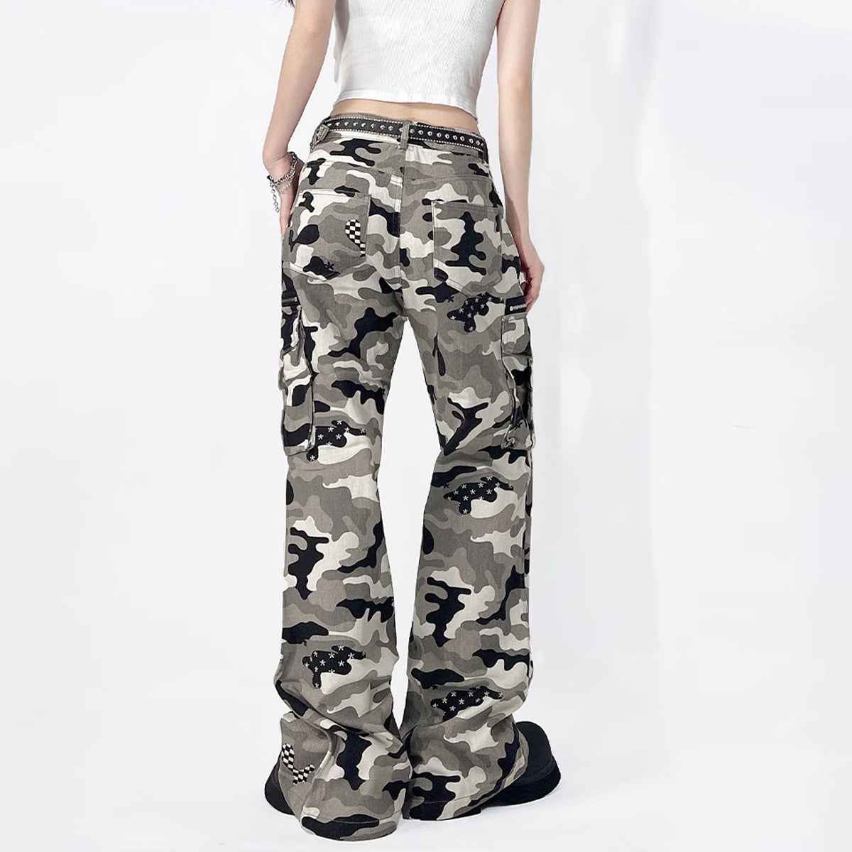 Vintage Lightweight Grsy Camo Cargo Pants