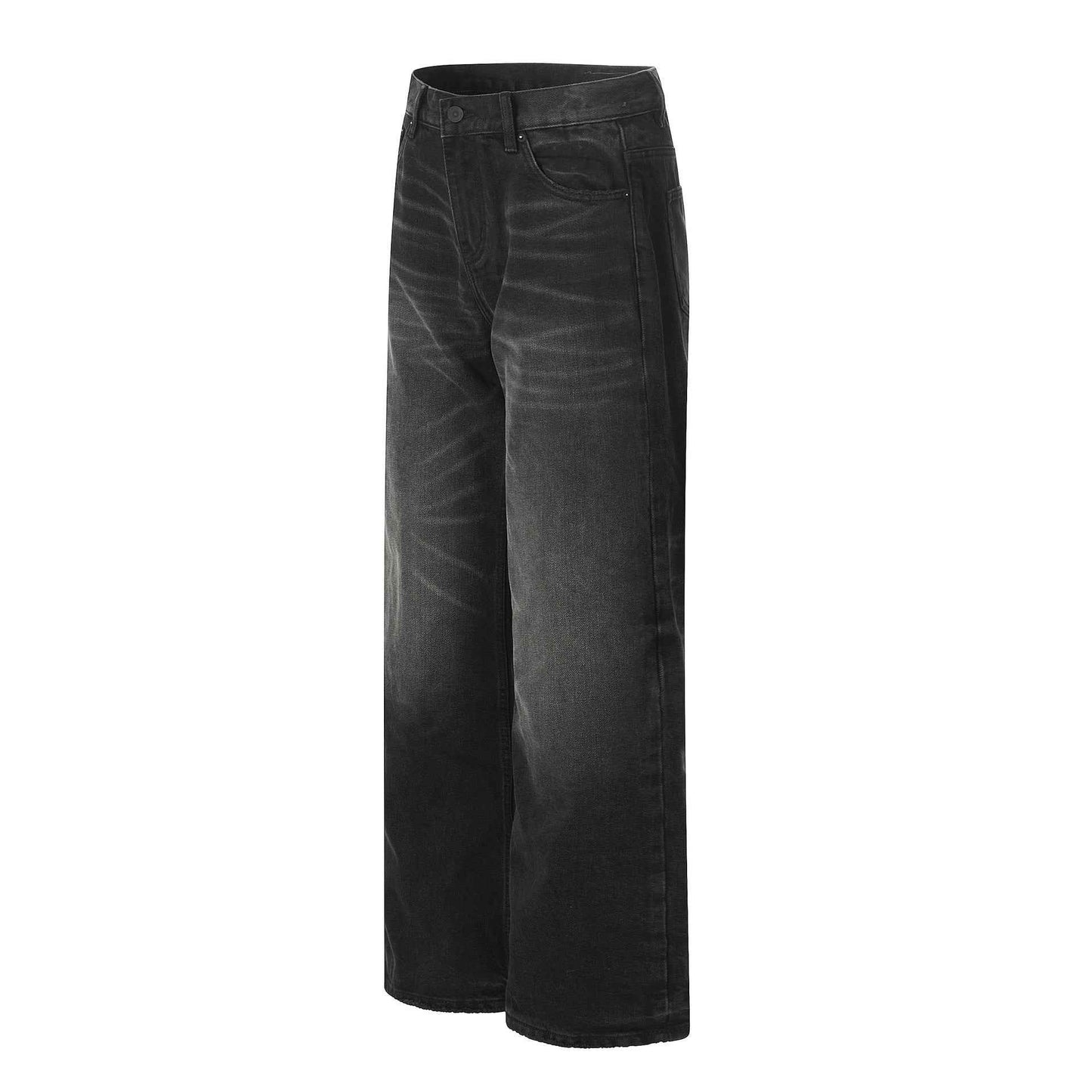 Essential Black Distressed Loose Fit Denim Jeans
