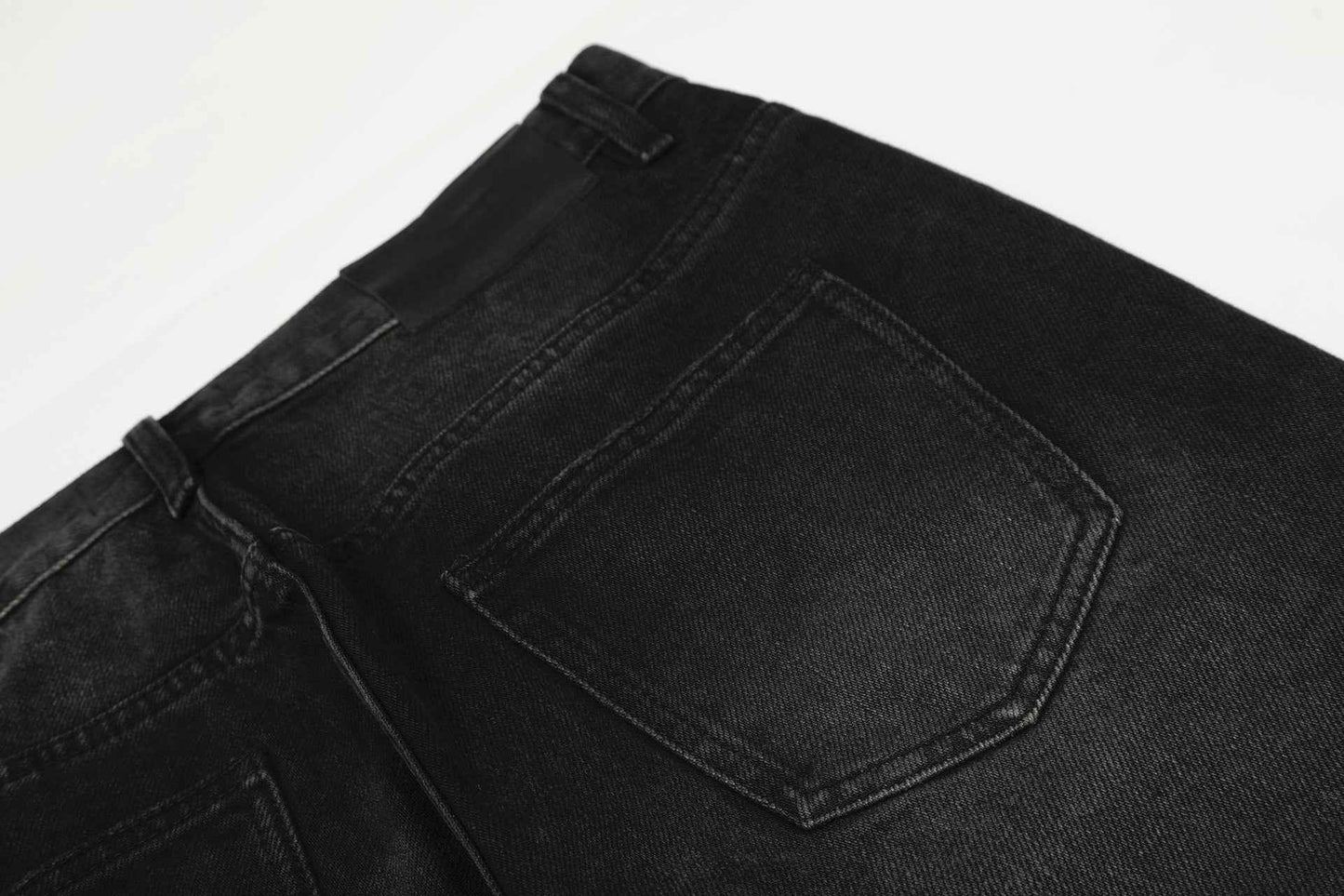 Essential Black Distressed Loose Fit Denim Jeans