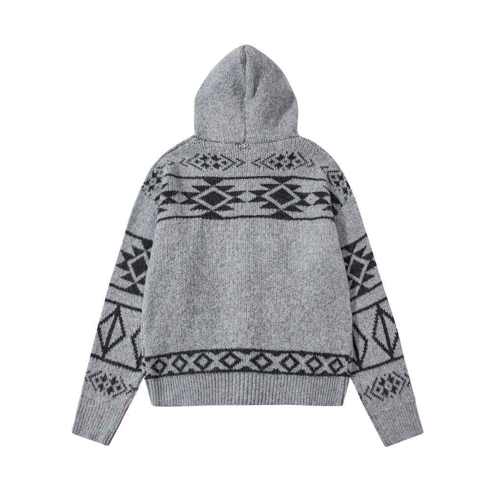 Classic Flattering Oversized Knit Hooded Sweatshirt