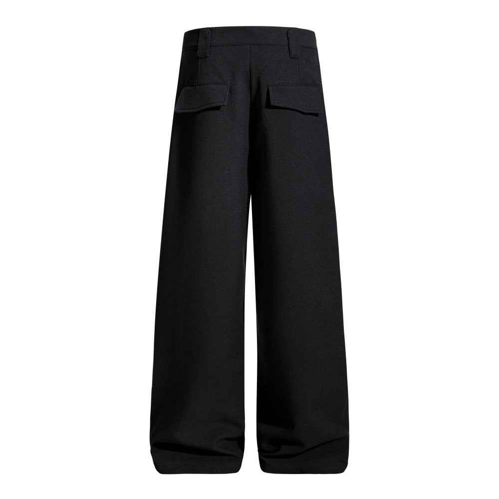 Relaxed European Style Street Vibe Wide Leg Pants