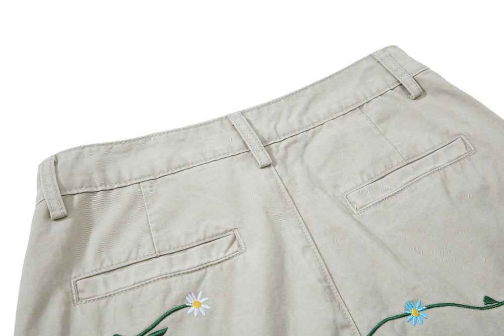 Y2K Luxury Floral Embroidered Wide-Leg Jeans