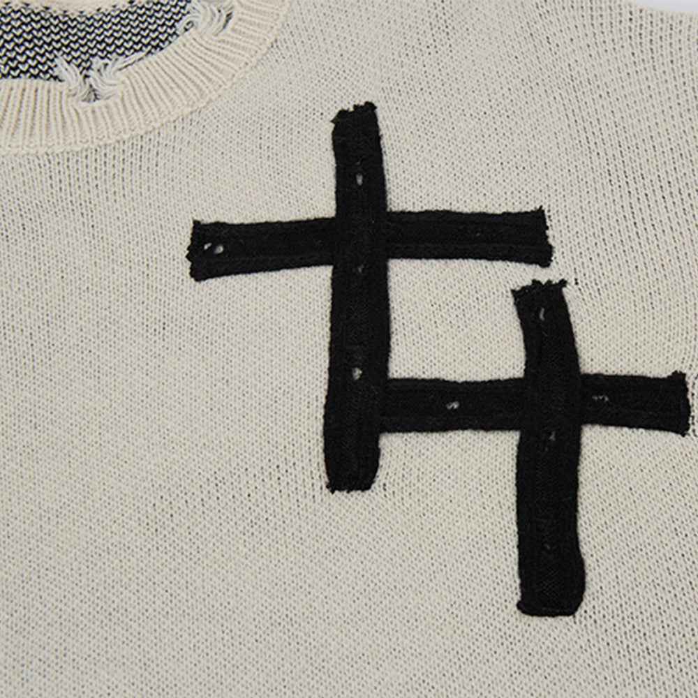 Winter Flexible Y2K Lazy Cross Zipper Sweater