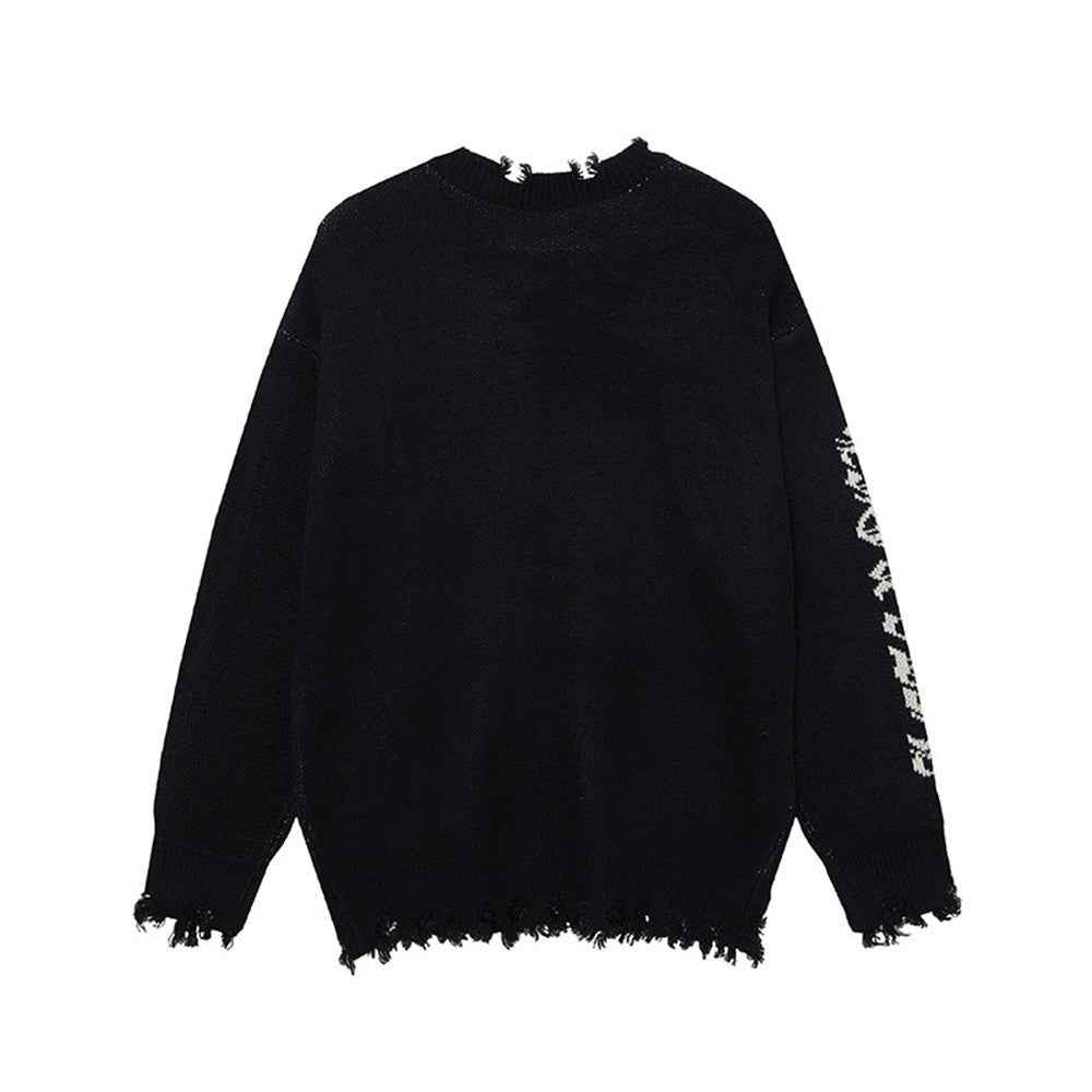 Winter Flexible Y2K Lazy Cross Zipper Sweater