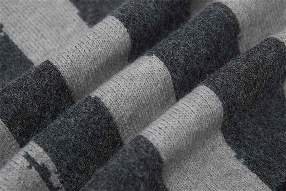Stylish Vintage Lazy Striped Long Sleeve Sweater