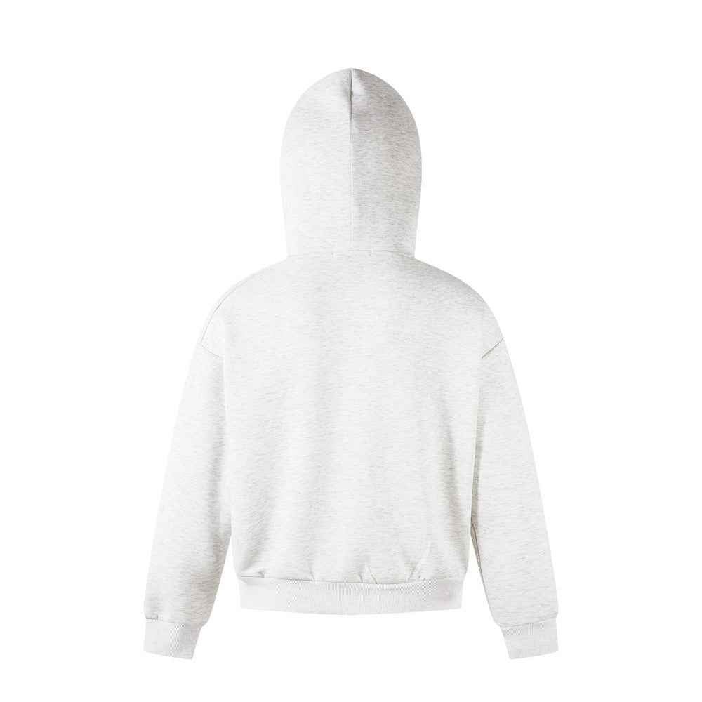 Fashionable Irregular Zip Up Hooded Sweatshirt
