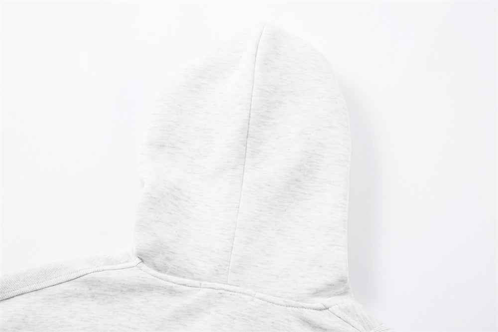 Fashionable Irregular Zip Up Hooded Sweatshirt