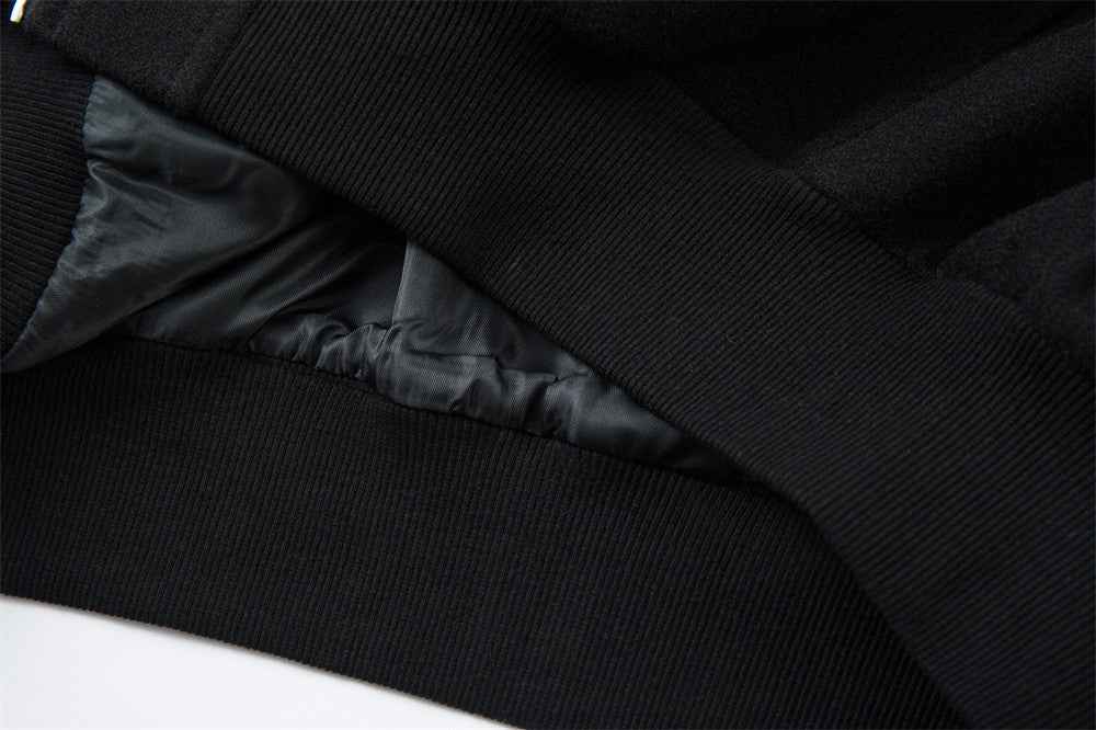 Trendy Oversized Hip Hop Wool Pilot Jacket