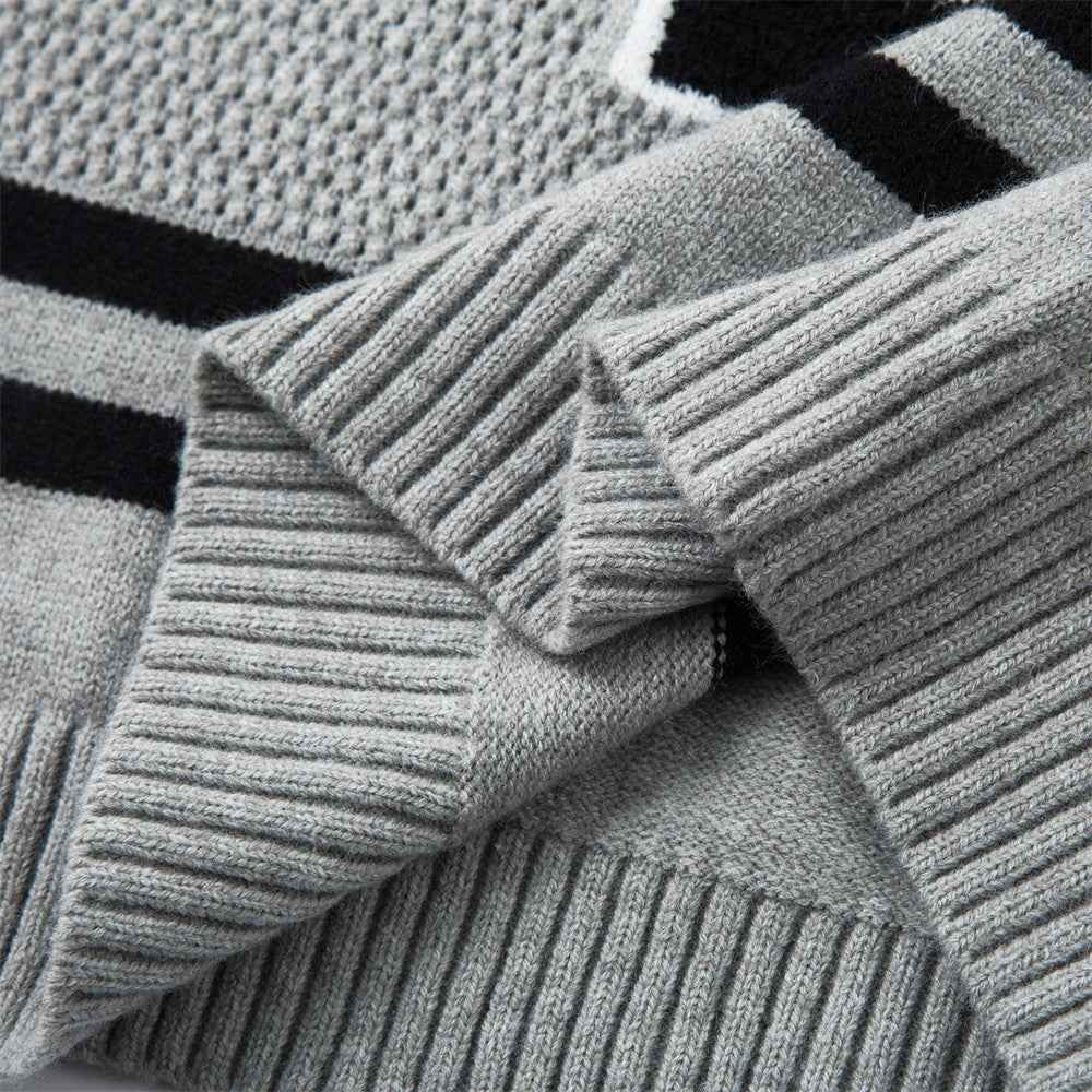 Y2K Cozy Versatile V-Neck Knit Sport Sweater