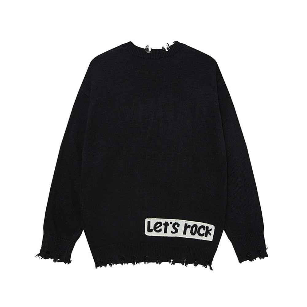 Durable Stylish Oversized Crewneck Knitwear Sweater