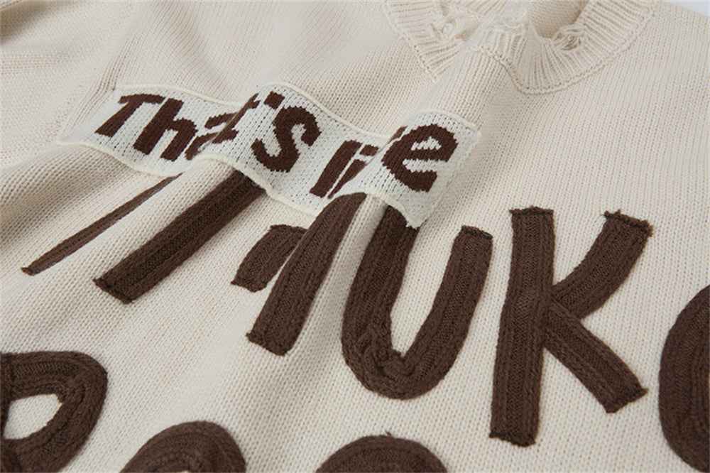 Durable Stylish Oversized Crewneck Knitwear Sweater