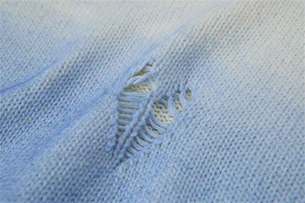 Y2K Vibrant Tie-Dye Oversized Lazy Knit Sweater