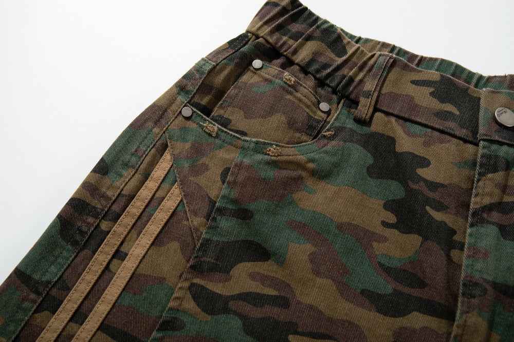 Rugged Loose Camouflage Style Outdoor Mountain Jeans