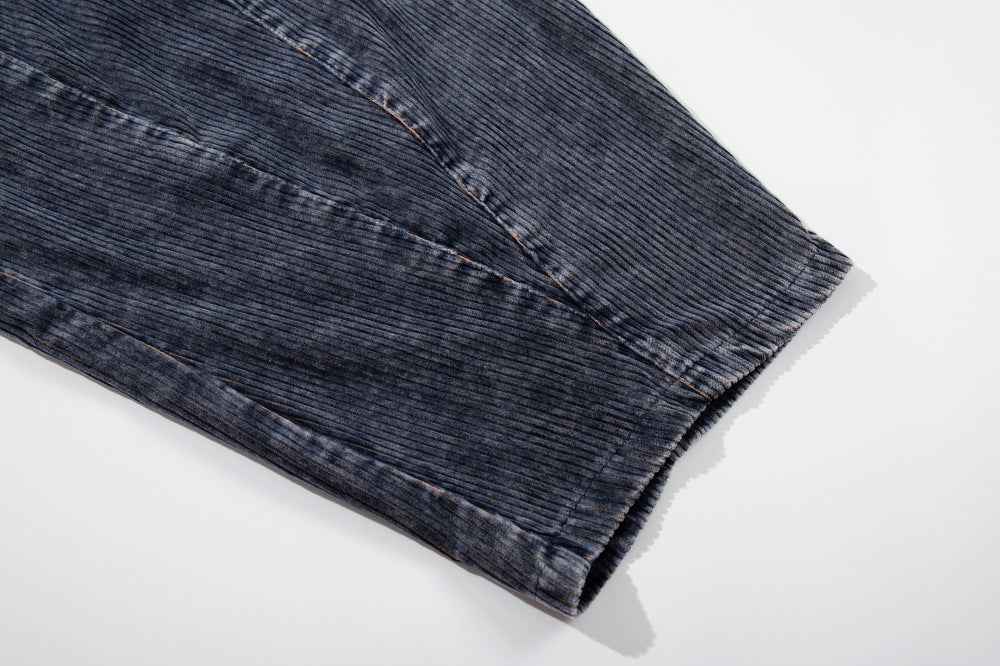 Streetwear Retro Patchwork Loose Fit Wide Leg Denim Jeans