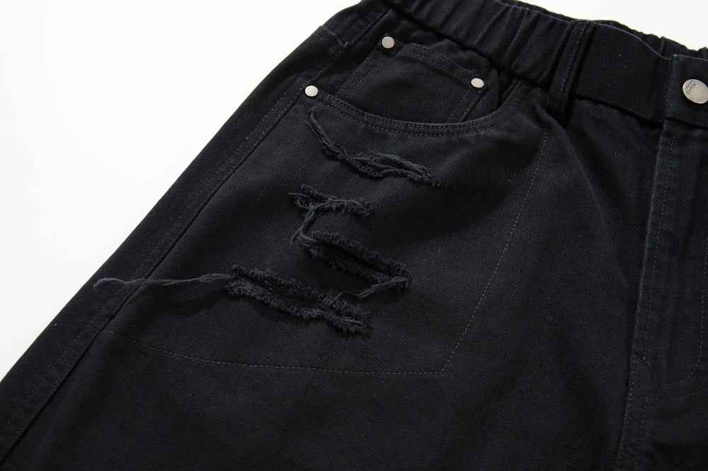 Unique Camouflage Patchwork Color Block Denim Jeans