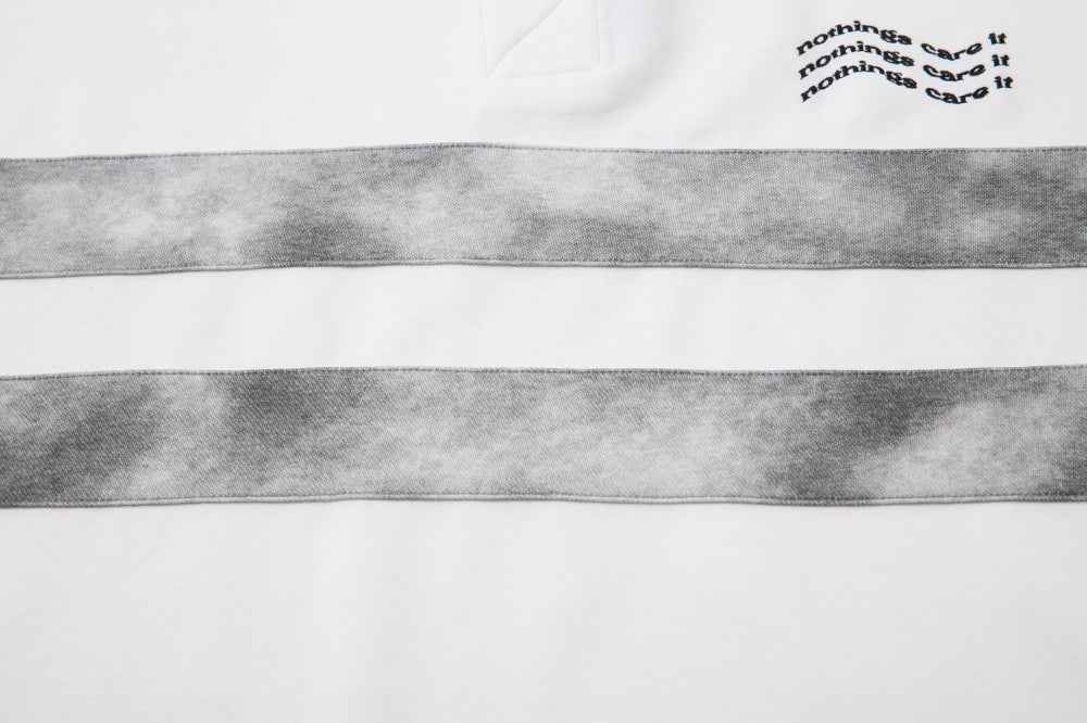 Streetwear Color Block Stand Collar Long Sleeve T-Shirt