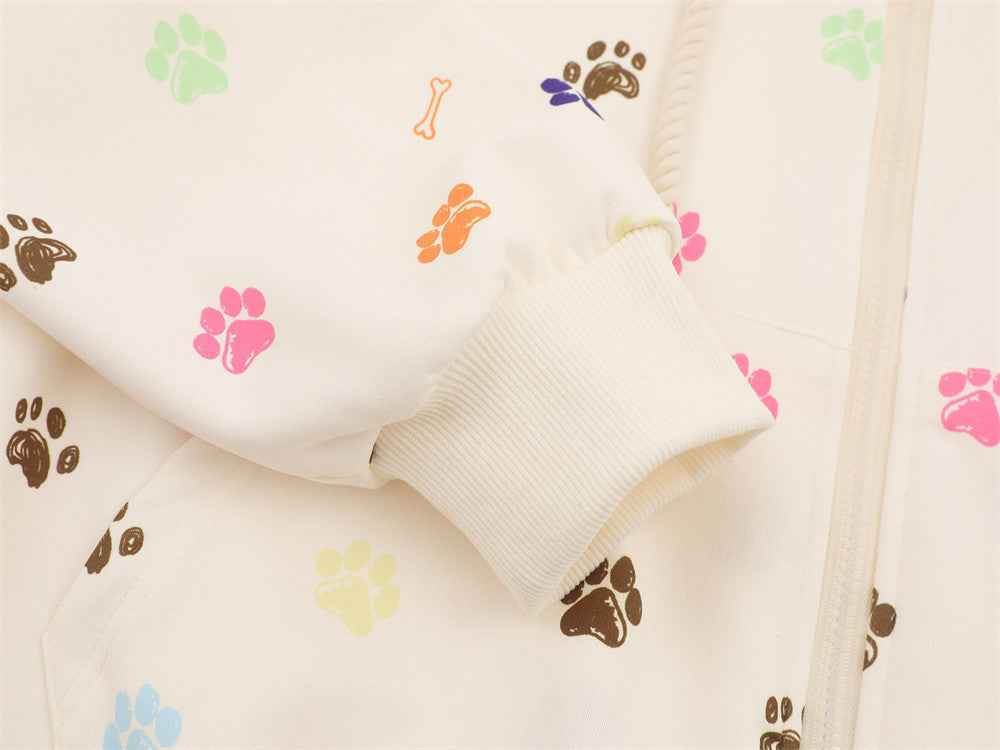 Y2K Women Cool Bear Paw Print Hooded Sweatshirt