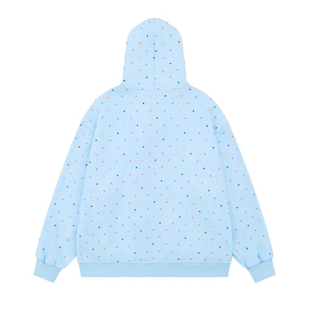 Cozy Retro Anime Girl Print Hooded Sweatshirt